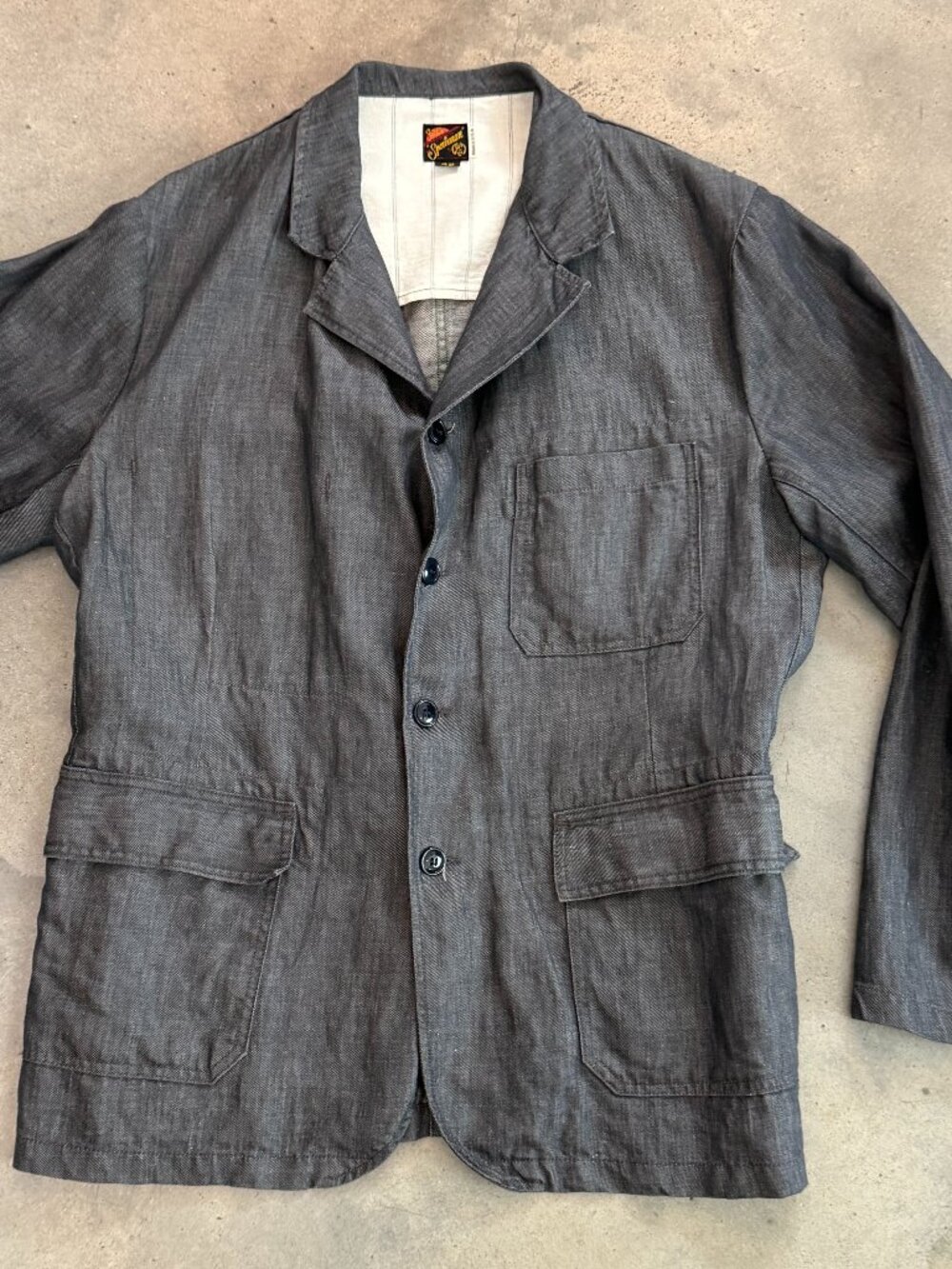 Mister Freedom "Sportsman" - Cotton/Linen Denim Blazer - 42 (L/XL)